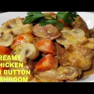 CHICKEN BUTTON (Mushroom Garlic Souce)