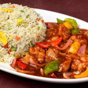 CHICKEN SHASHLICK WITH RICE